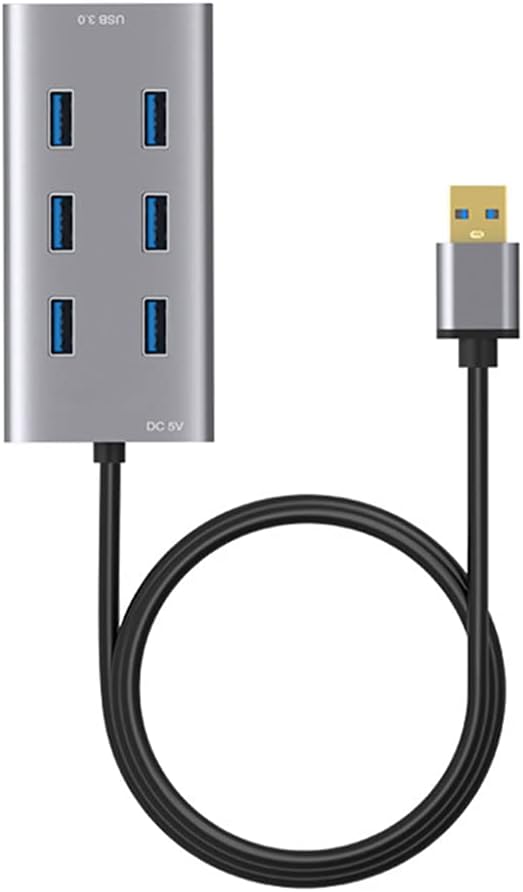 7-портовый USB-хаб TINGUT с алюминиевым корпусом — высокая скорость передачи 300 МБ/с