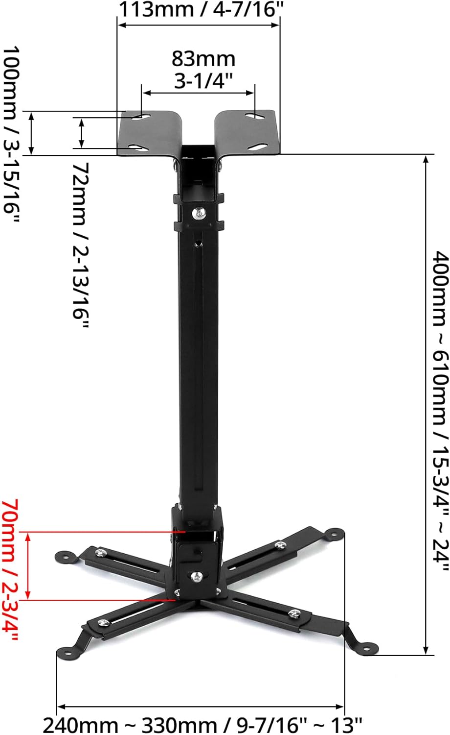 Крепление для проектора QWORK® Universal Ceiling Mount