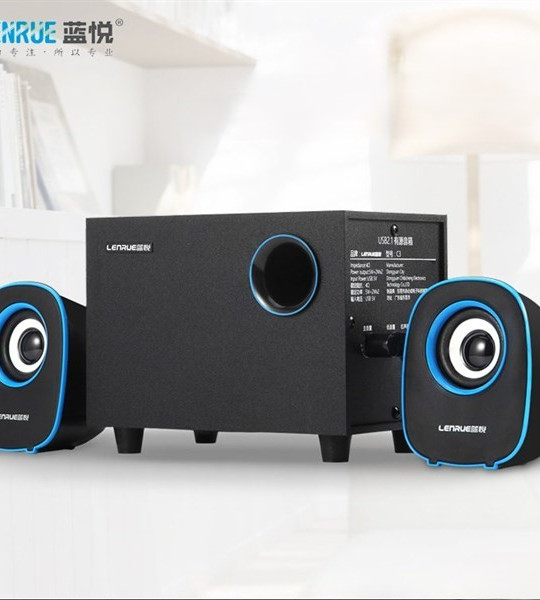 Оригинальные компьютерные колонки Lenrue C3 2.1 | Мощный бас, USB + 3.5 мм, для ПК/ноутбука/телефона
