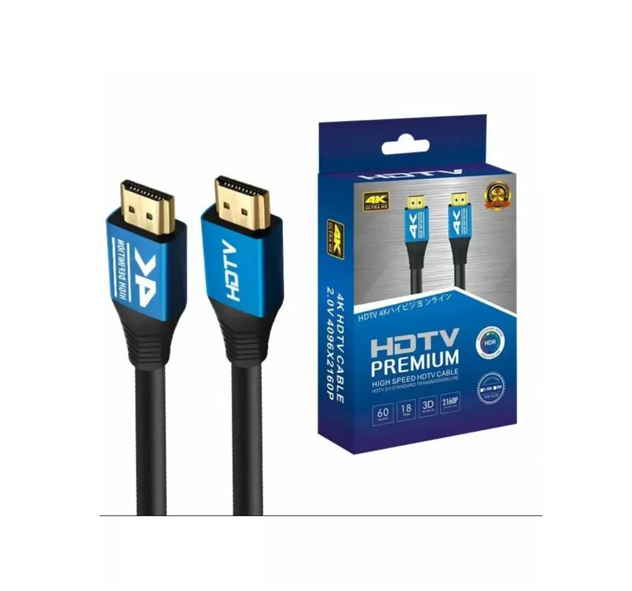 HDMI кабель 2.0, 4K, 5 метров — высокоскоростной для ТВ, ПК и приставок