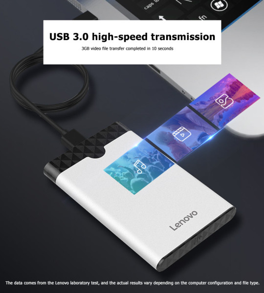 Корпус для жесткого диска Lenovo 2,5, SSD SATA на USB 3.0/3.1/Type C, 6 ТБ