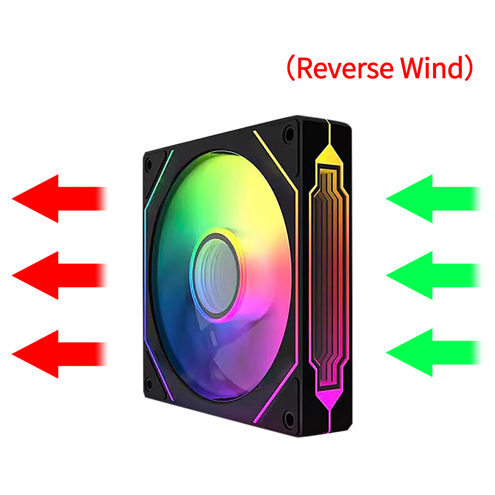 Вентилятор для корпуса ПК WYMECT XZT009476 12 см RGB