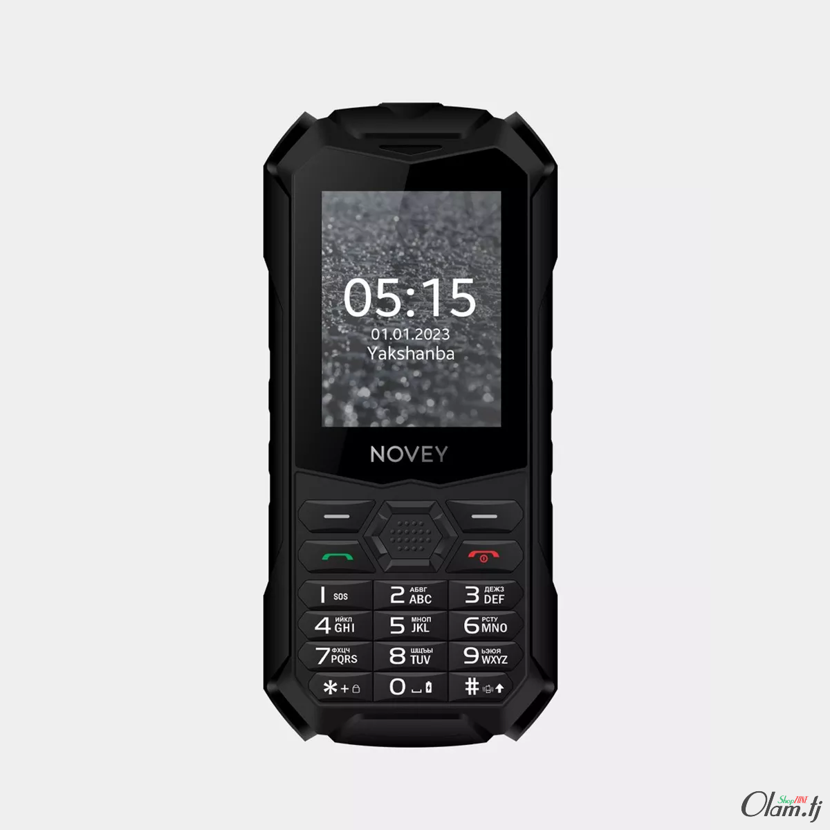 Novey T515 — Кнопочный Телефон с Экраном 2.4, 2 SIM, FM-Радио, Фонарик, Аккумулятор 4100 мА·ч
