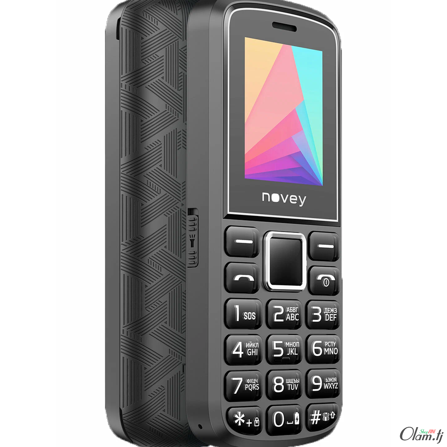 Novey 102 Plus — Кнопочный Телефон с Двумя SIM-Картами, Двойным Фонарем и Диктофоном, 1050 мА·ч, Черный