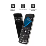 Novey Aura V1 | Кнопочный телефон с экраном IPS 2.4", 2 SIM, аккумулятор 800 mAh, Bluetooth, FM-радио – Черный