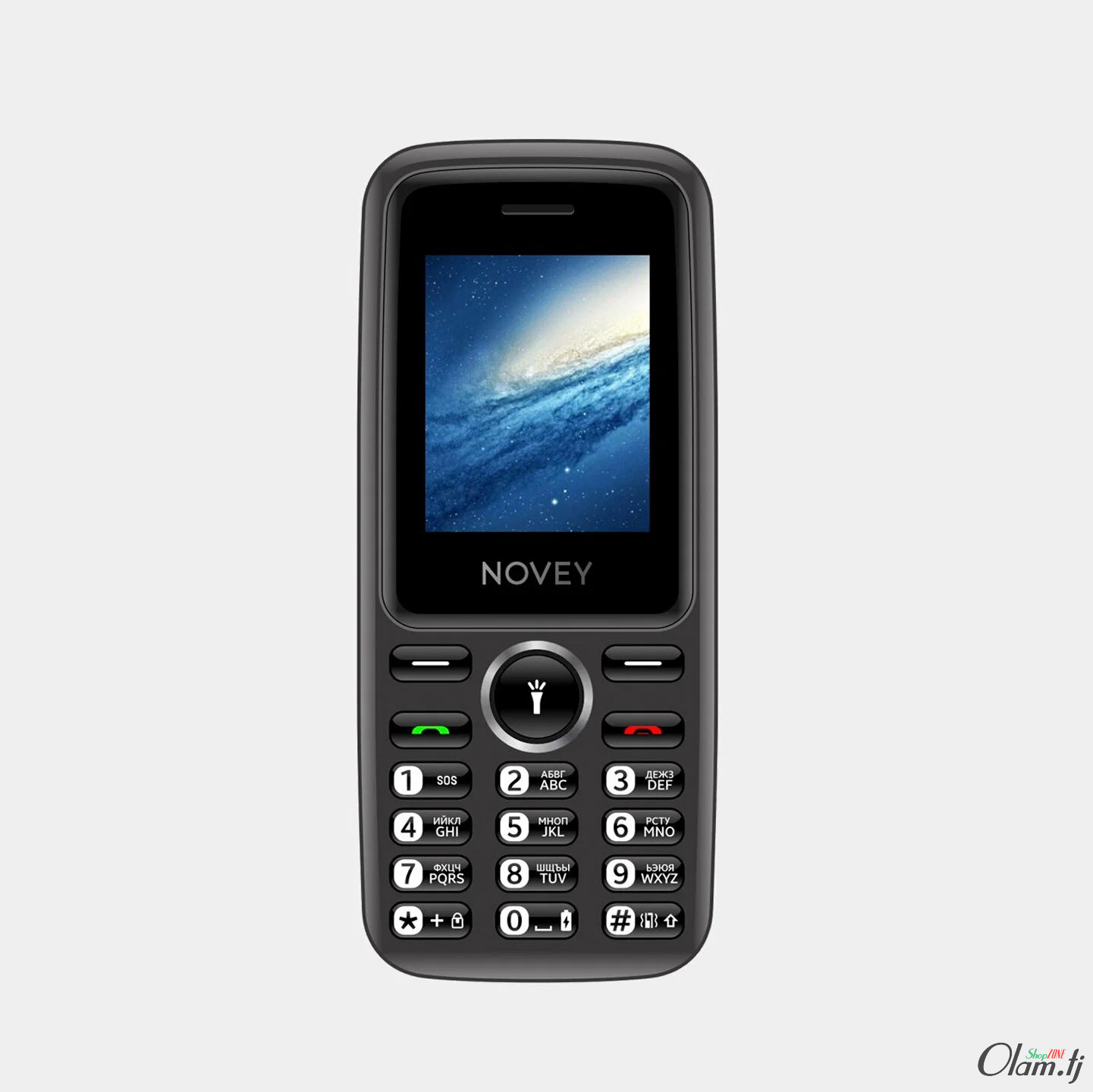 Novey 102 — Надежный Кнопочный Телефон с Кнопкой SOS, 1 SIM, Долговечный Аккумулятор 1050 мА·ч и Bluetooth