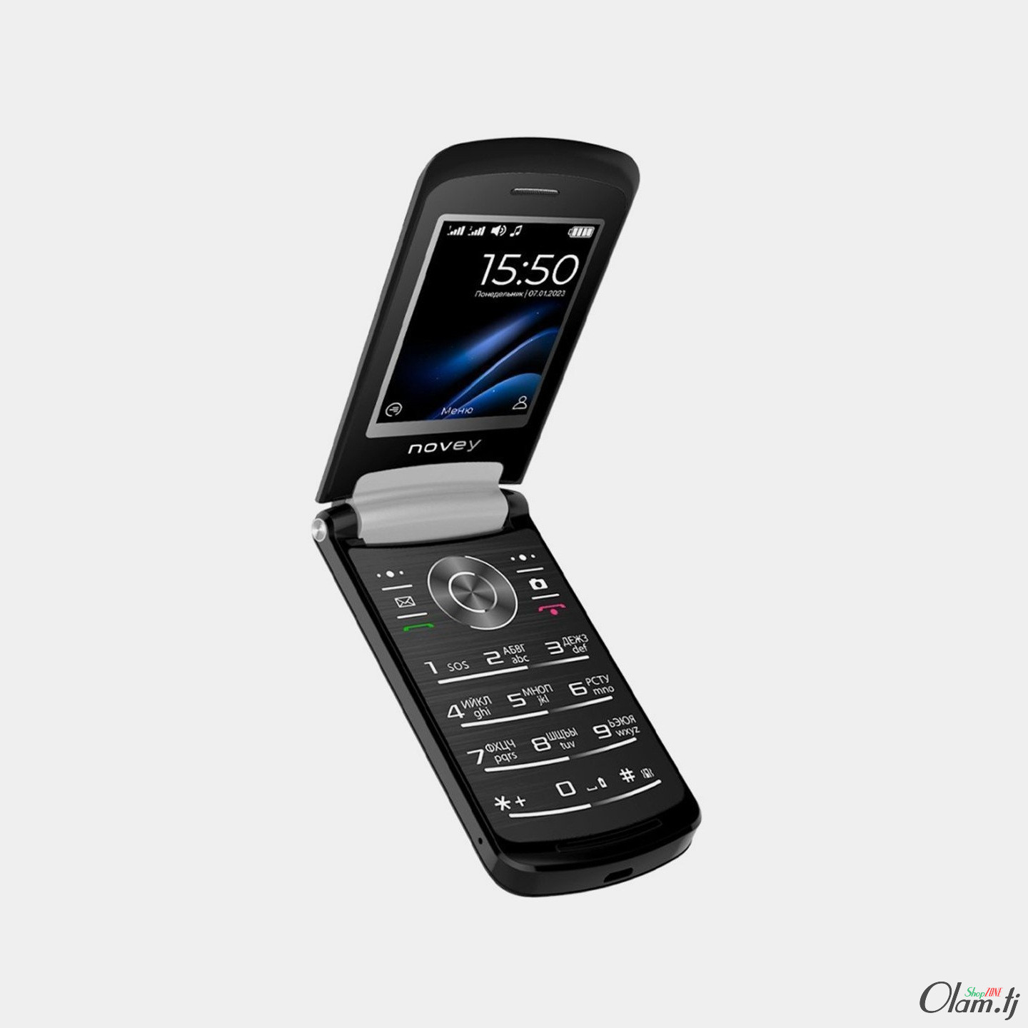 Novey Z550 — раскладушка 2 SIM, экран 2.4, аккумулятор 850 мА·ч, FM‑радио, фонарик, 1 МП камера