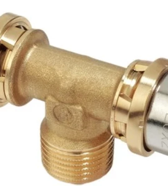 Тройник пресс-фитинг Giacomini RM153 16x1/2"x16 (ВР)