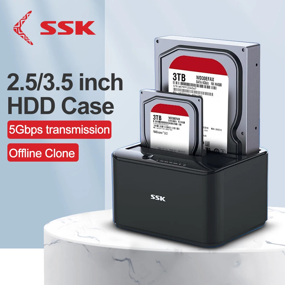 Док-станция для жестких дисков SSK-DK107 (2.5" & 3.5" SATA)